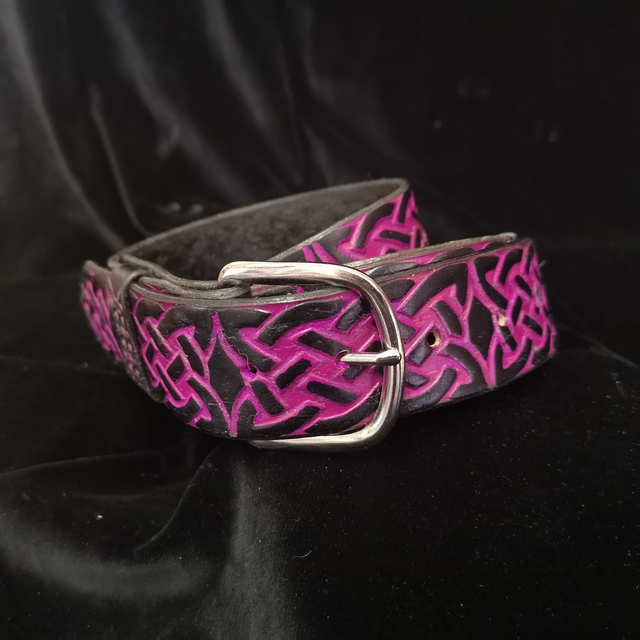 Alice Knot Embossed Belt Paradise/Black 1.5" (38mm)