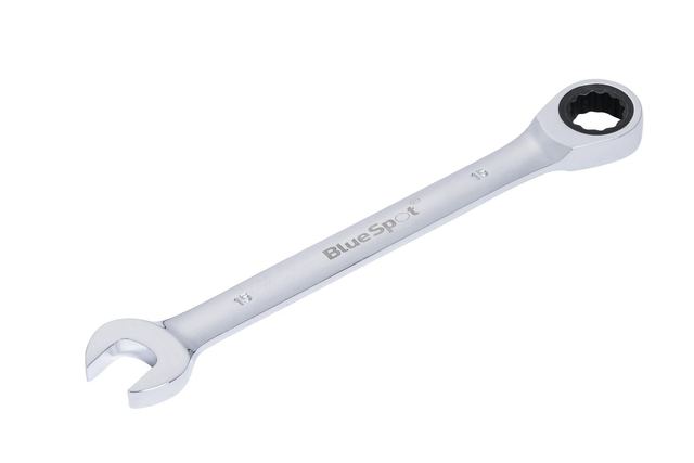 15 mm BlueSpot Fixed Head Ratchet Spanner Combination Wrench Metric