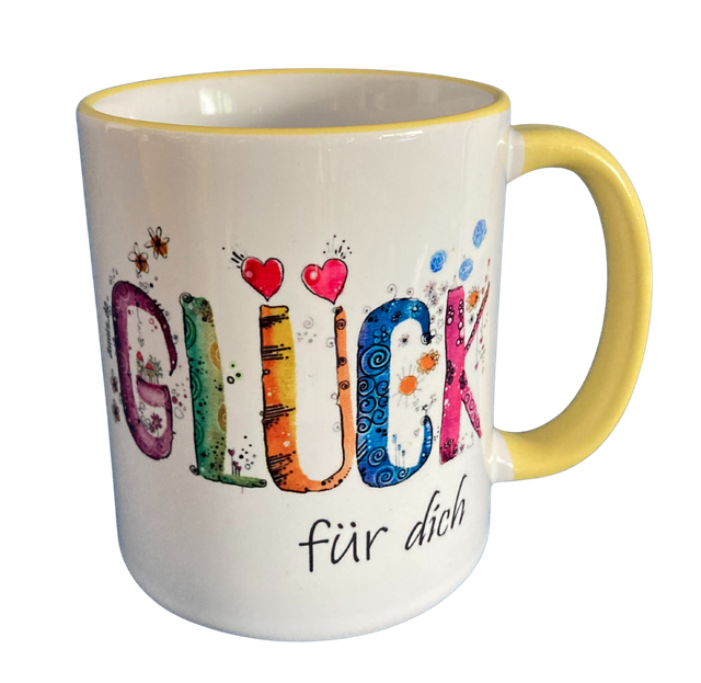Keramiktasse "Glück für dich"