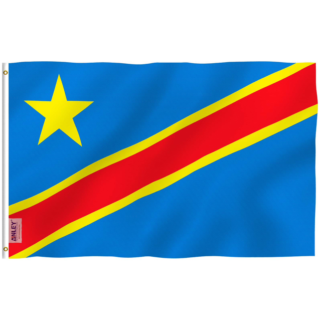 Grand drapeau RD CONGO 90X150cm