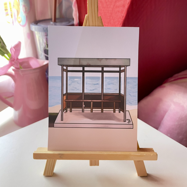 Illustration Spring Day Bus Stop