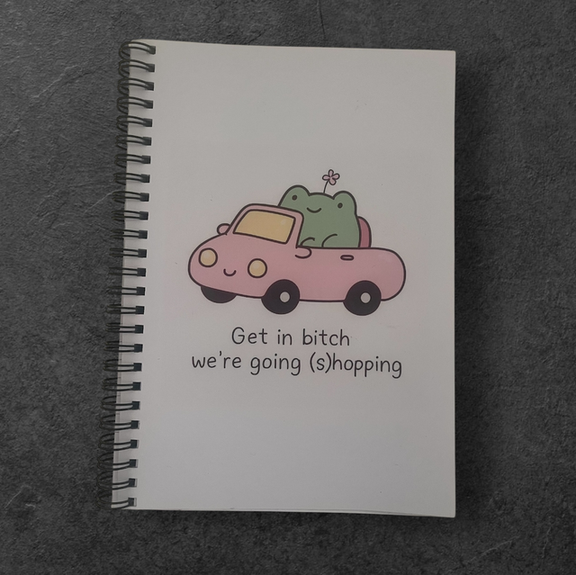 Frogs go (s)hopping - A5 Notebook