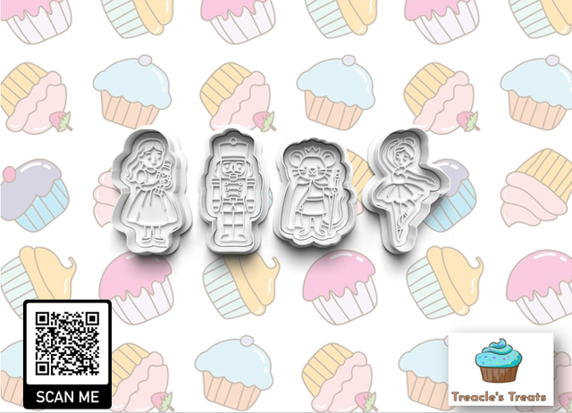 Christmas Nut Cracker theme Fondant/cookie stamps with cutters