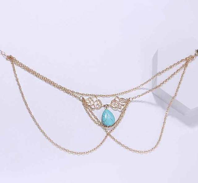 Bracelet de biceps Pierre goutte d'eau Or