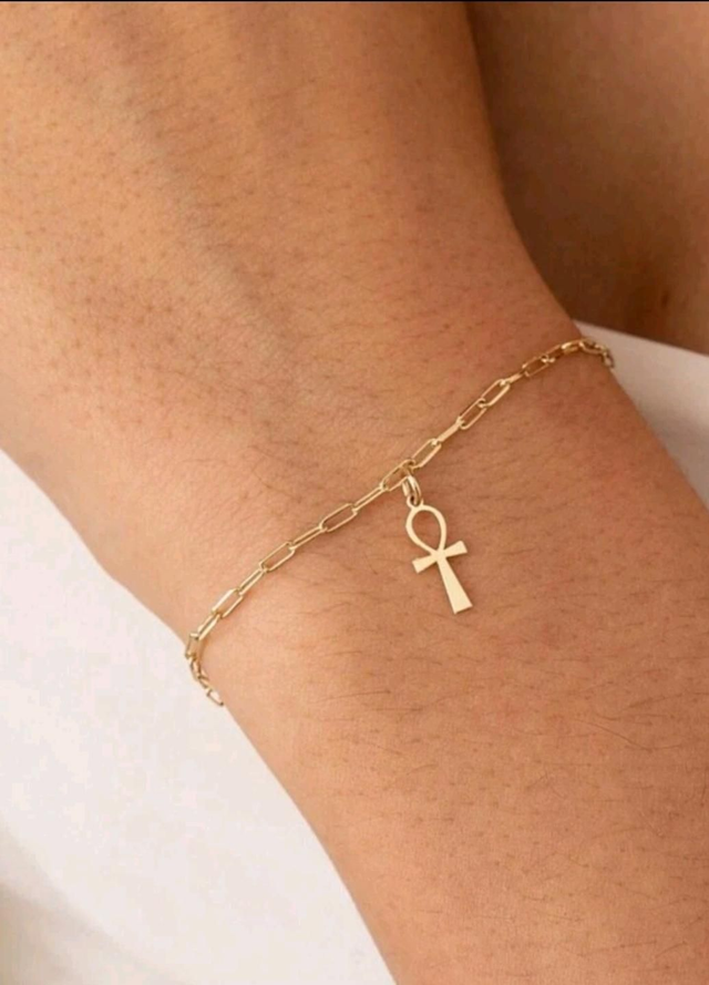 Bracelet croix de Ankh - en acier inoxydable 
