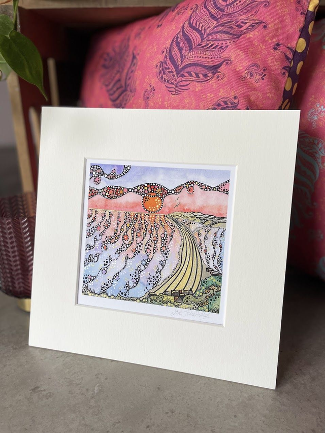 Fine Art Print - Chesil Beach &amp; The Fleet 'Sunset'