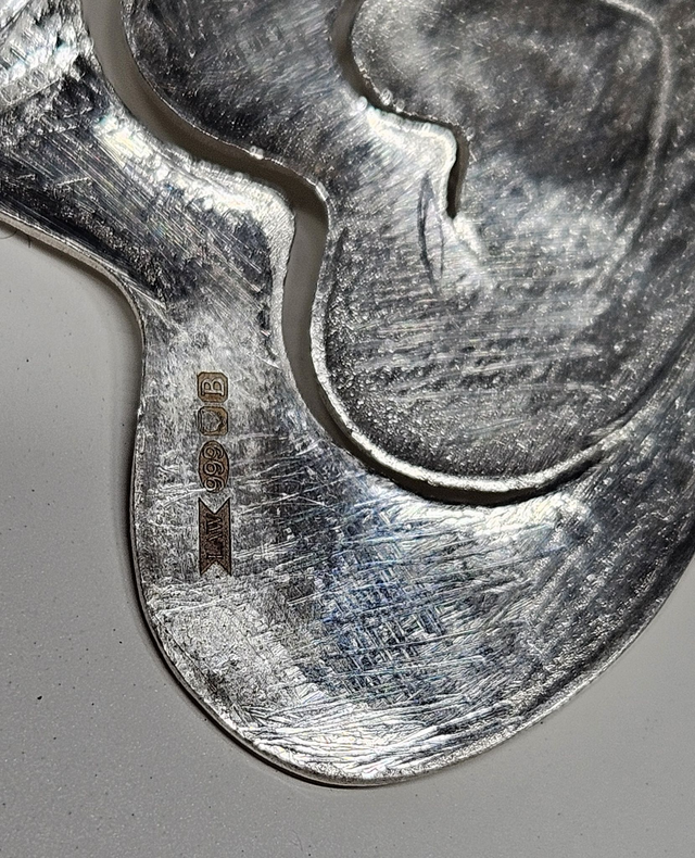 Large heart pendant with clear heart shaped cubic zirconia