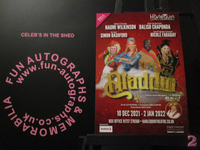 Nicole Faraday Authentic Autographed 7x5 Aladdin Panto Flyer (2)