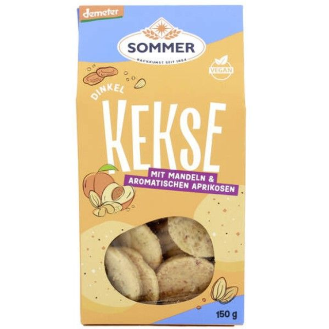 Sommer Dinkel Mandel-Aprikose Kekse 150g Packung