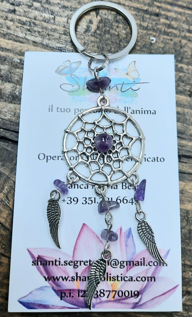 Portachiavi acchiappasogni chips di cristalli