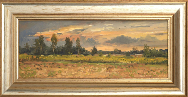 Radomyśl nad Sanem, 20x50 olej płótno oprawiony