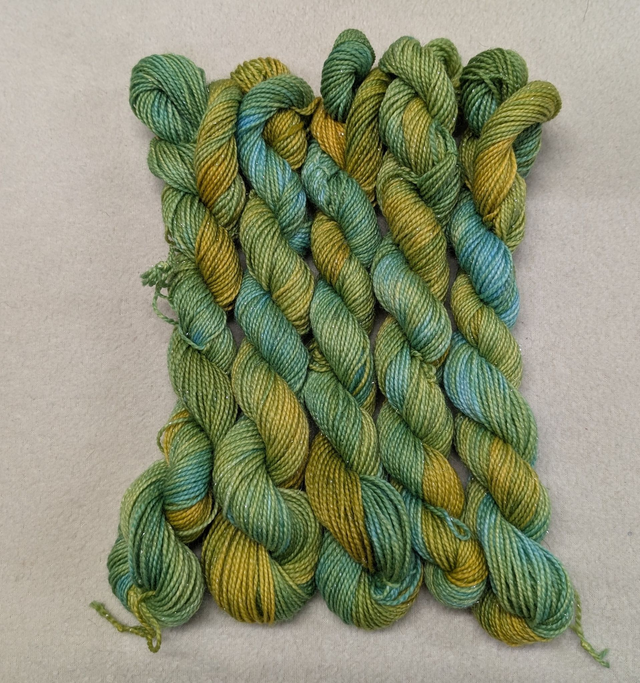 Sparkle Merino/Nylon Mini Skein Riverweed 