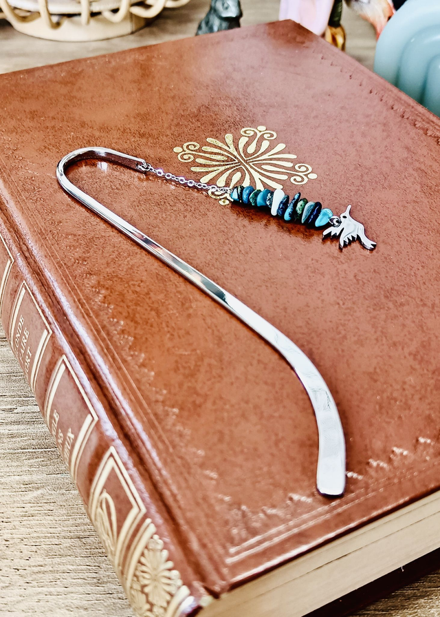 Marque page personnalisable Colibri argenté