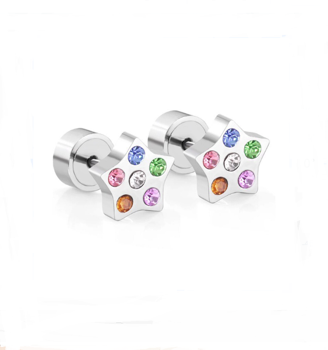 Rhinestone Star Comfort Back Studs