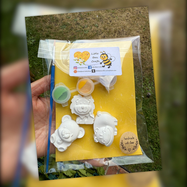 Safari Animals Painting Kit - Party Bag Filler - Kids Activity - Painting kit - Birthday Activity 