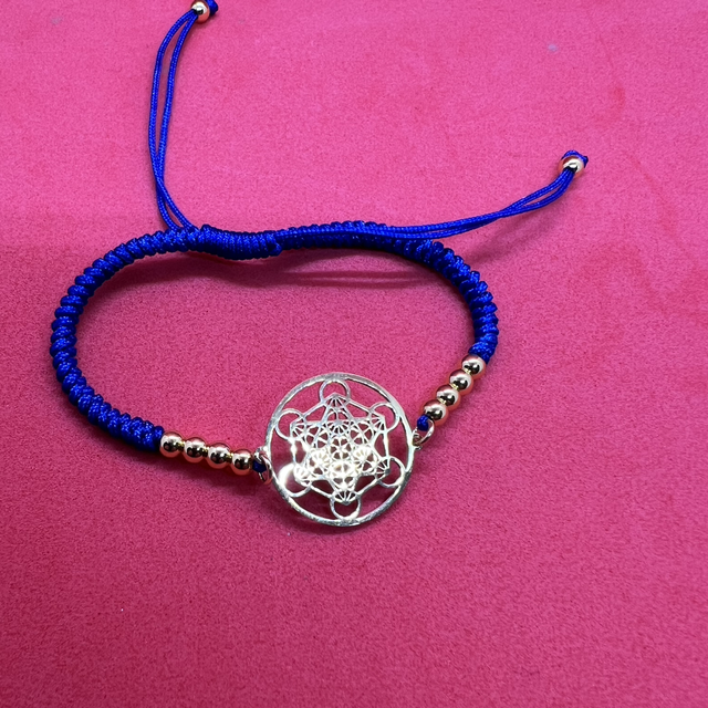 Bracelet Bleu &amp; Cube de Métatron – Protection et Harmonie