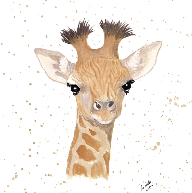 Giraffe baby card