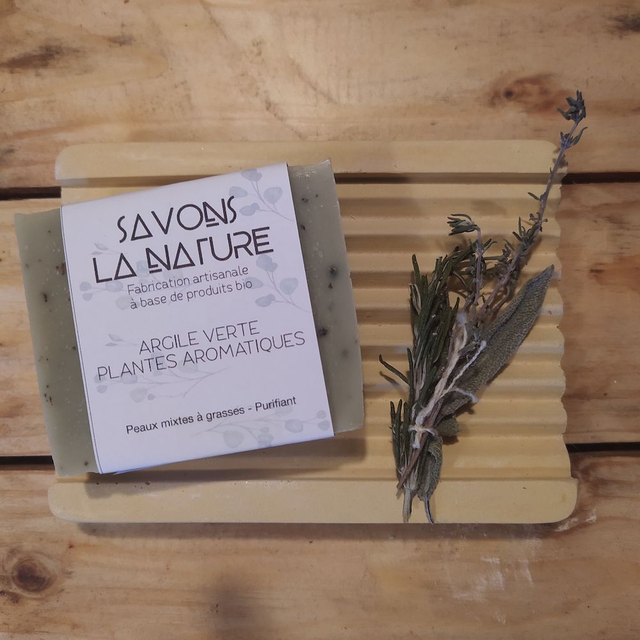 Savon Argile Verte / Plantes Aromatiques 100g