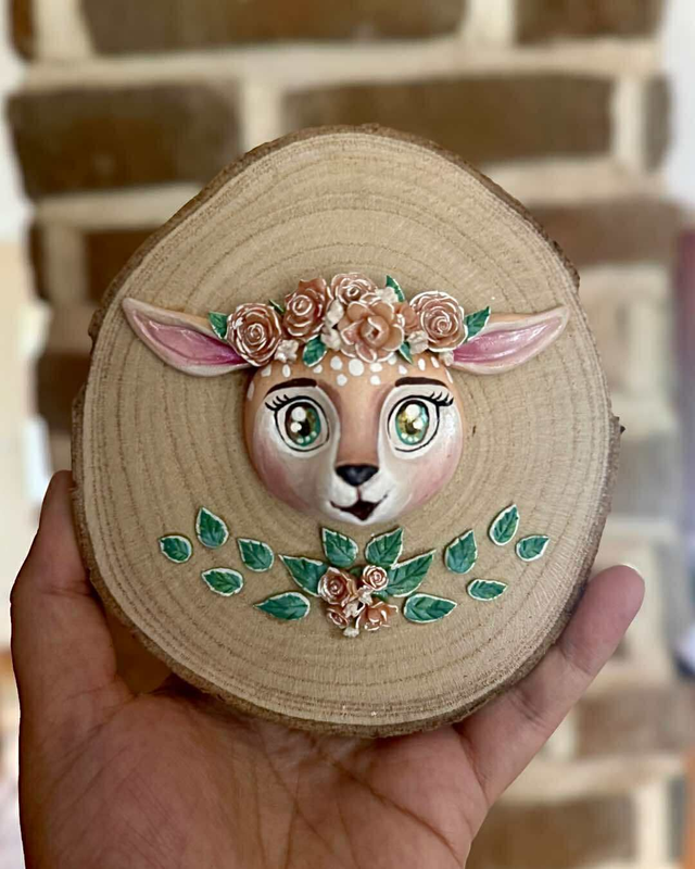 Rondin à suspendre - Biche