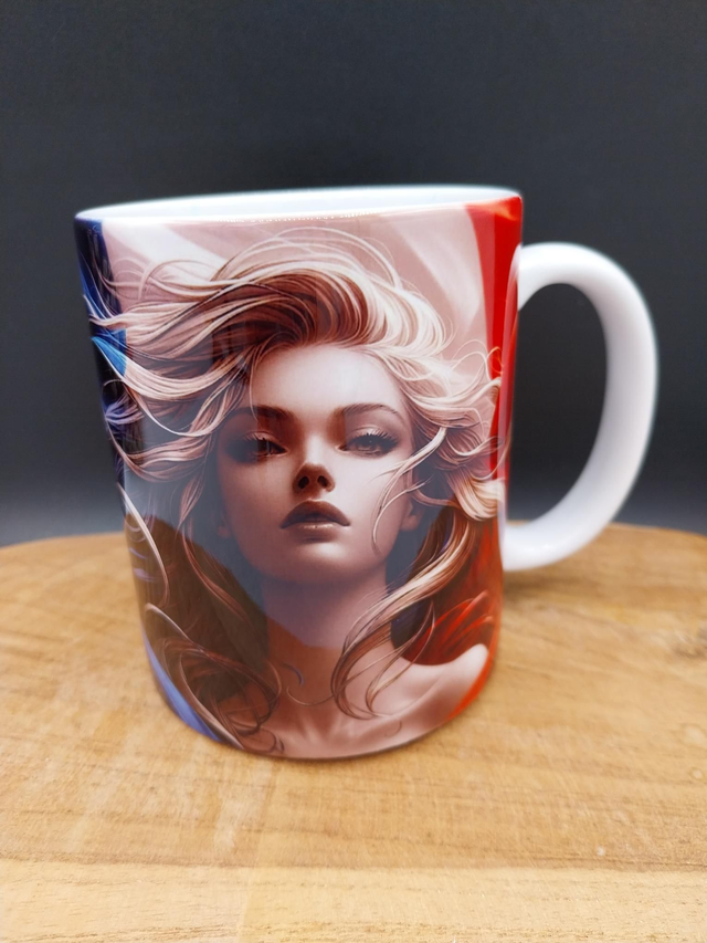 Mug patriotique France, bleu blanc rouge
