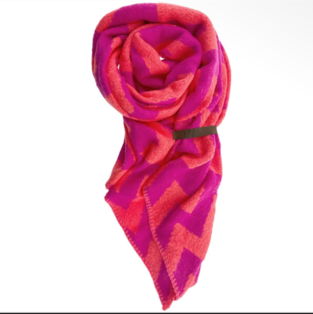 Schal Zigzag Pink-Koralle