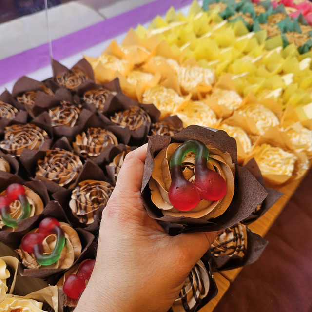 Cherry chocolate cupcake