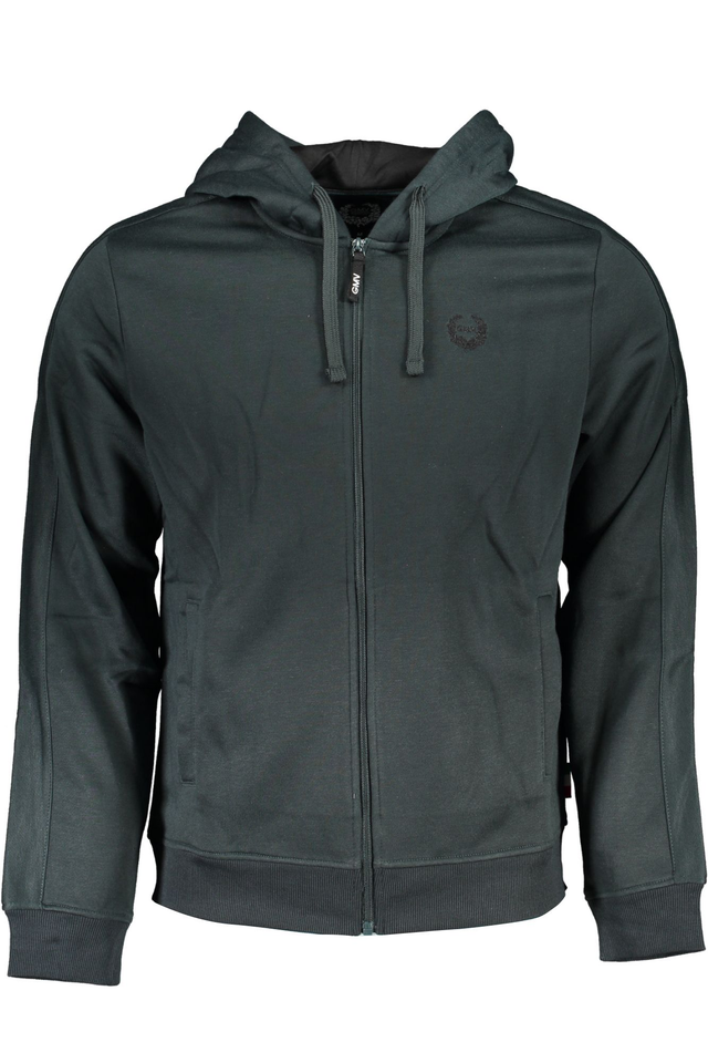GIAN MARCO VENTURI FELPA CON ZIP UOMO VERDE