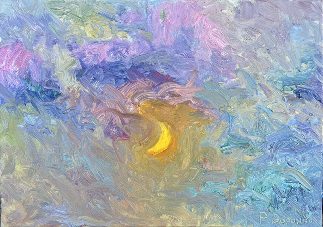 „Mondaufgang“ – Öl auf Leinwand, 50 × 70 cm, 2023 | Moonrise
