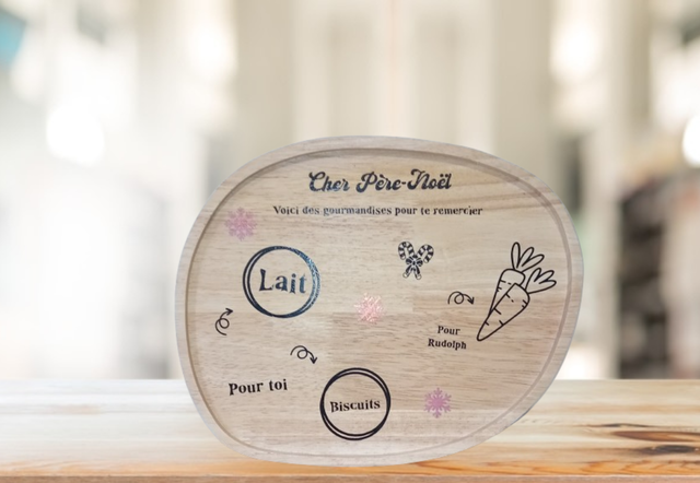 Plateau "Père Noël" étoile holographique