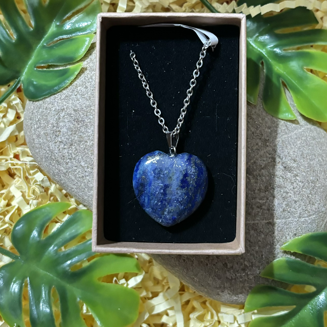 Collier en lapis-lazuli chaîne 