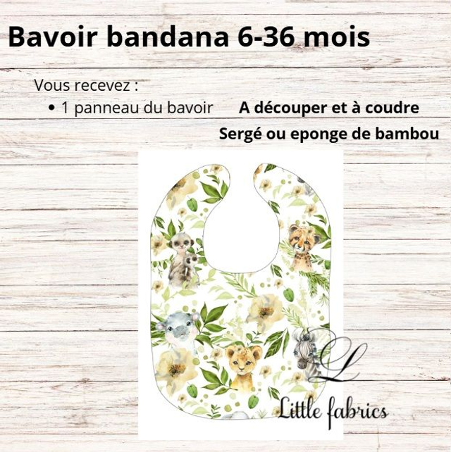 Panneau bavoir savane feuile 