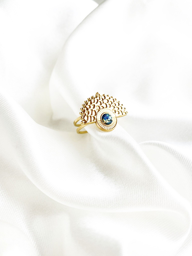 Bague Sunny | Bleu et Or