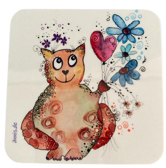 Untersetzer "Katzendame"