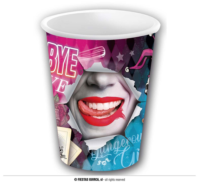 PARTY HARLEY QUEEN 6 BICCHIERI  240 ML