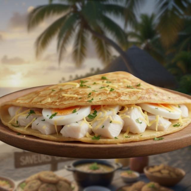 Crêpe C11 : Morue, Œuf, Fromage