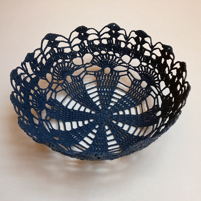 Corbeille bleu pétrole 