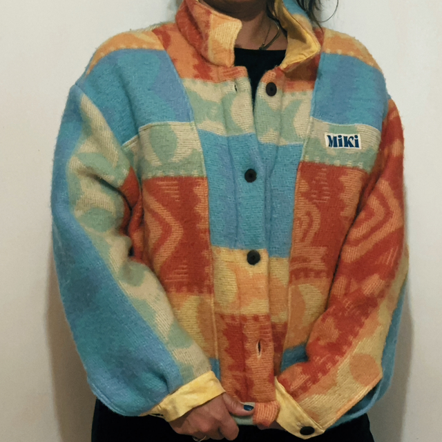 Veste multicolore laine 