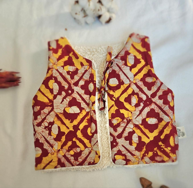 Gilet de berger motif langues de feu 🔥