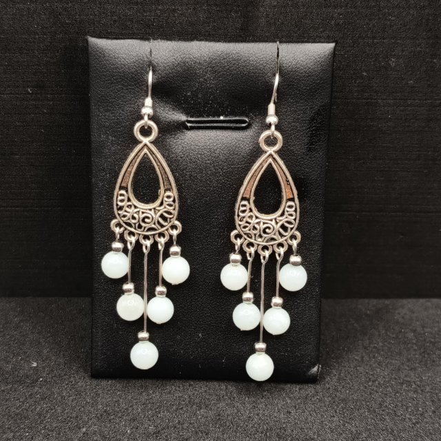 Boucles d’oreilles Bohème – Filigrane &amp; Perles aventurine