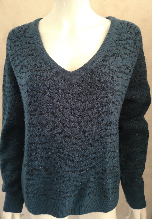 Pull manche longue avec col v