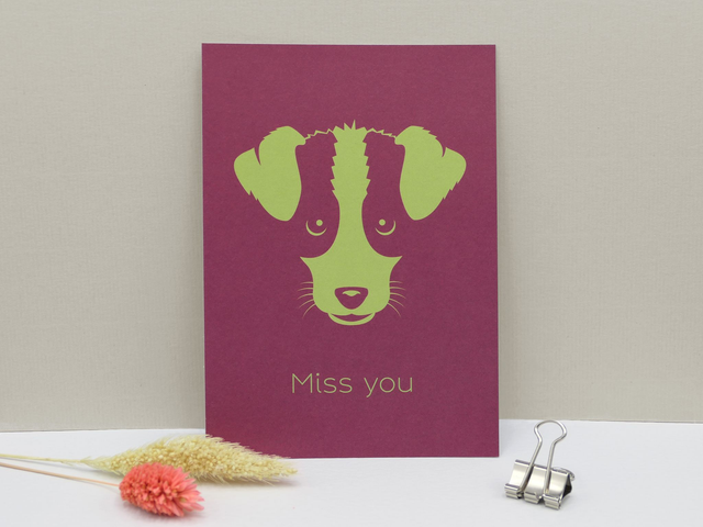 Karte Hund &quot;Miss you&quot;