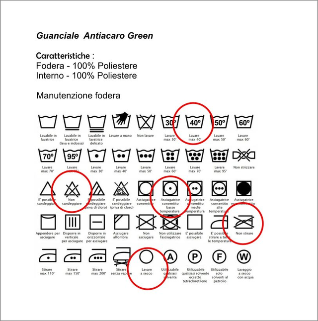 Guanciale Sanitario FIBRA ANTIACARO