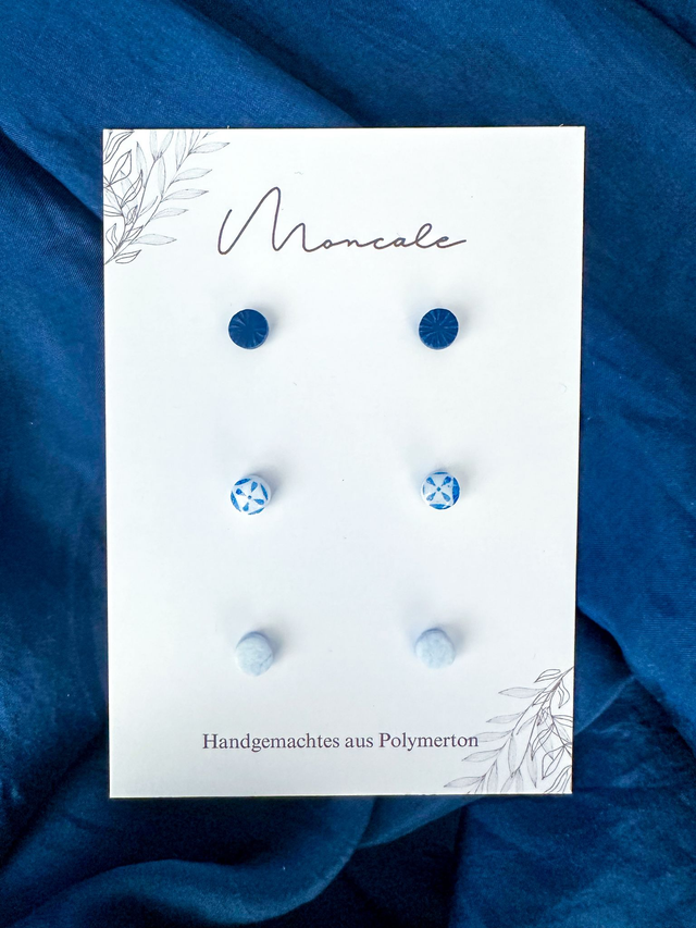 Summer - Blaue Fliesen Ohrstecker #01