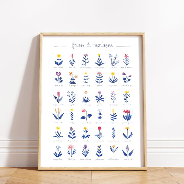 Affiche "Fleurs des montagnes"