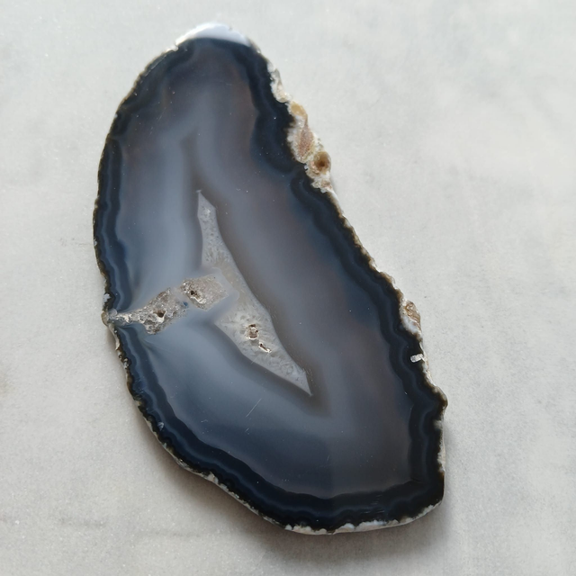 Agaat schijf - grijs / blauw (12.036)