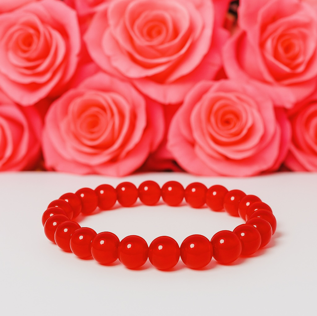 Ruby Grace Armband – Dieprode Kralenarmband | Tijdloos & Handgemaakt