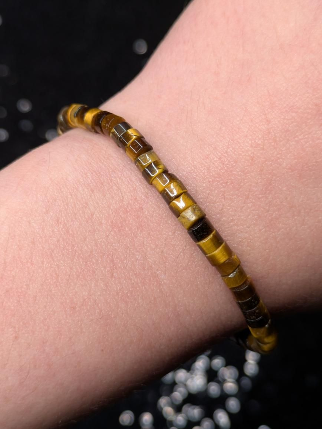 Bracelet œil de tigre heishi