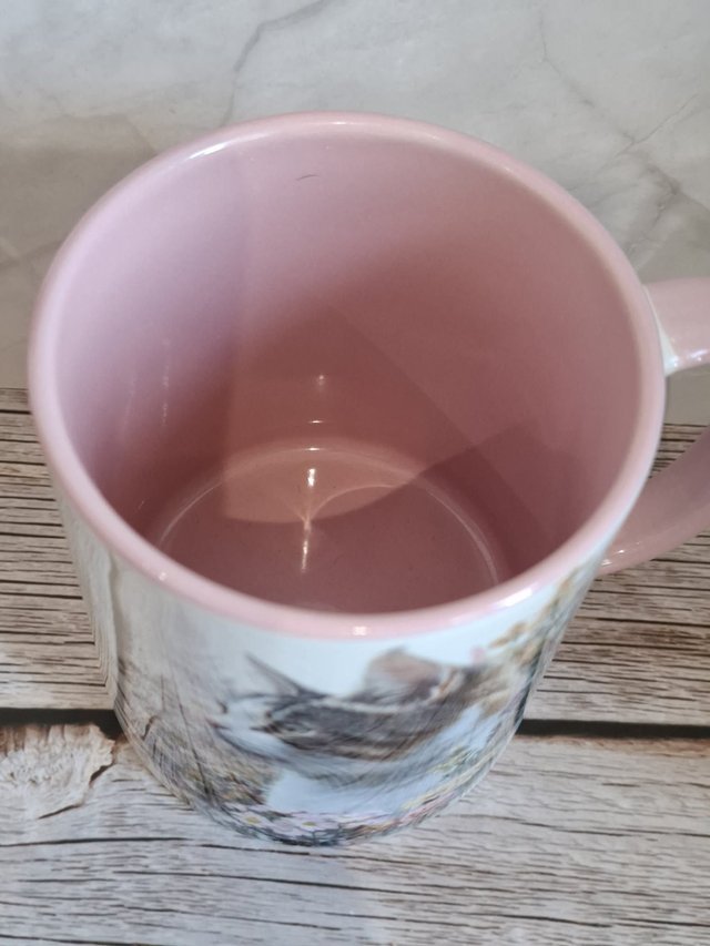 Mug rose chat personnalisable