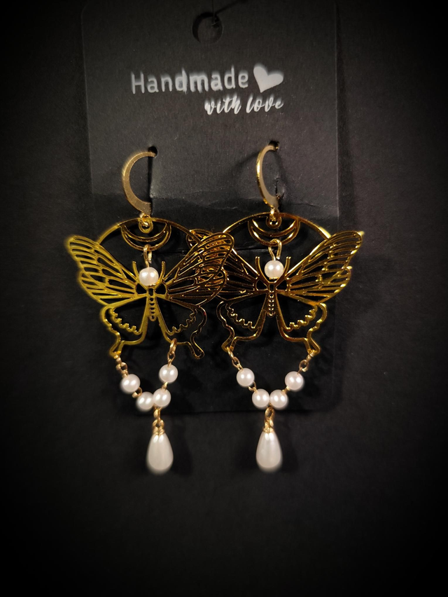 Boucles d&#039;oreilles Papillon
Perles