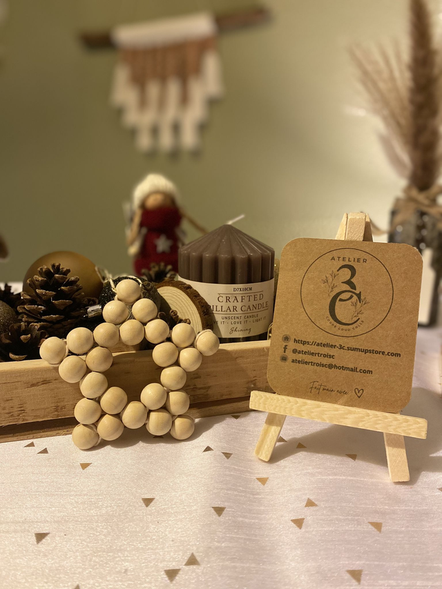 ETOILE Perles de bois